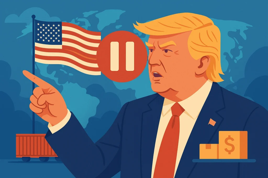Droits de douane, Trump fait pause
